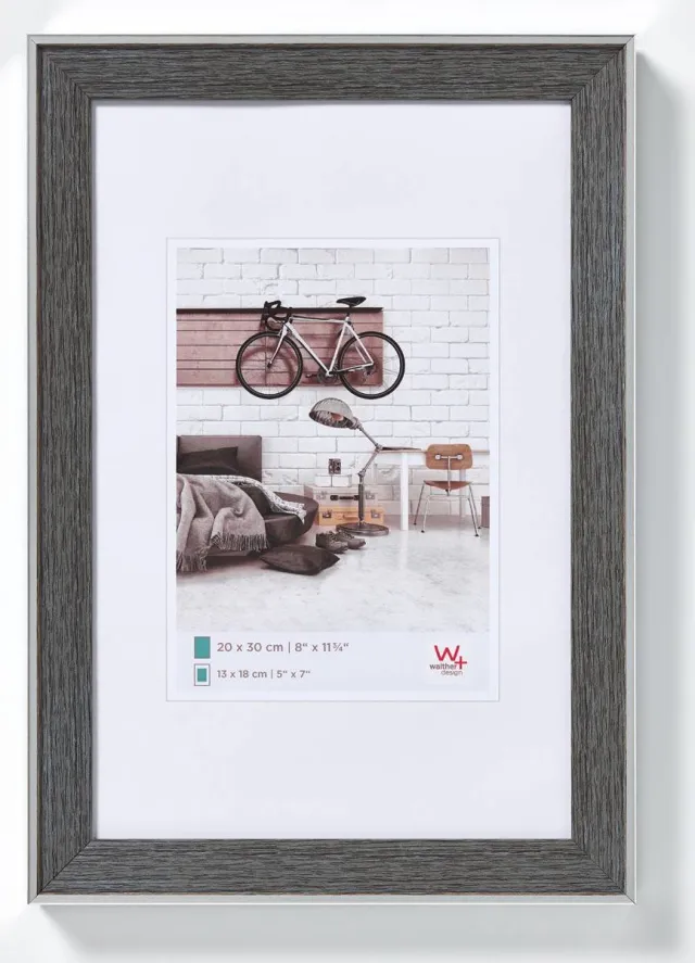 Walther Bohemian - Fotolijst - Fotoformaat 18x24 cm - Grijs