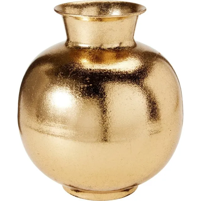 H&S Collection Vaas metaal goud 28 cm Goudkleurig