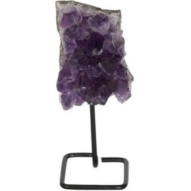 Green Tree Candle Amethist Cluster op Pin Multicolor