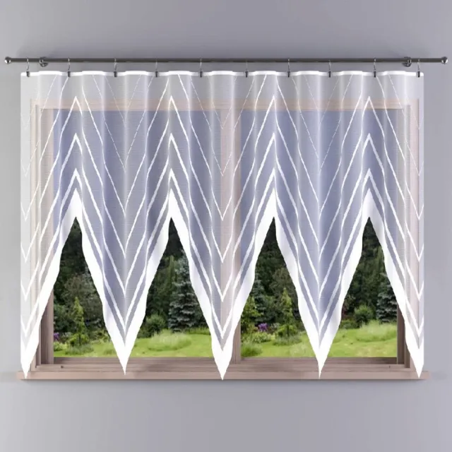 Wisan Idylla - jacquard vitrage - Gordijn 440x180 cm - Curtains - Jacquardgordijnen- wit- 440 x 180 cm