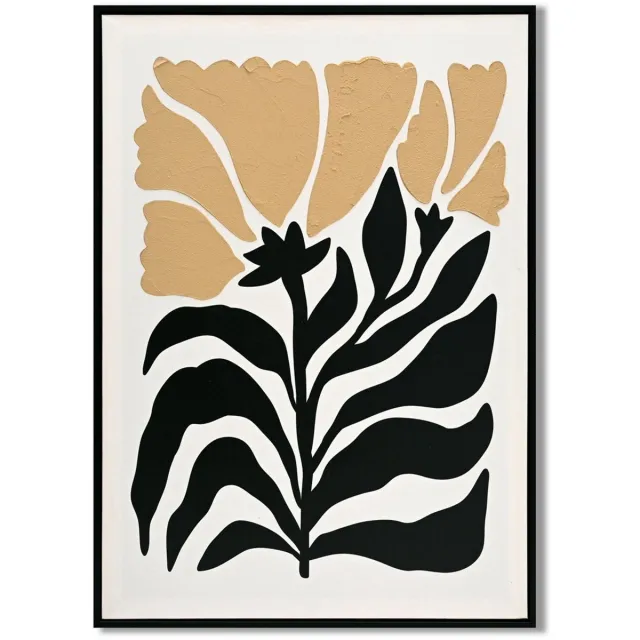 Damn Schilderij bloemen organisch 48x68cm multi