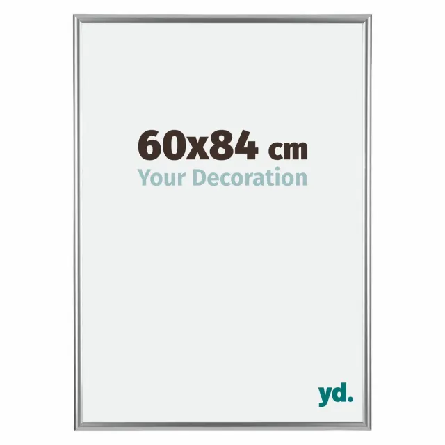 yd. Your Decoration - Fotolijst 60x84 cm - Kunststof - Zilver - Bordeaux