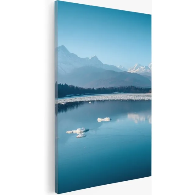 Saammp Canvas Schilderij - Koud Landschap - Natuur - 20x30 - Foto op canvas - Wanddecoratie - Muurdecoratie Woonkamer - Slaapkamer decoratie - Canvas Print Multicolor