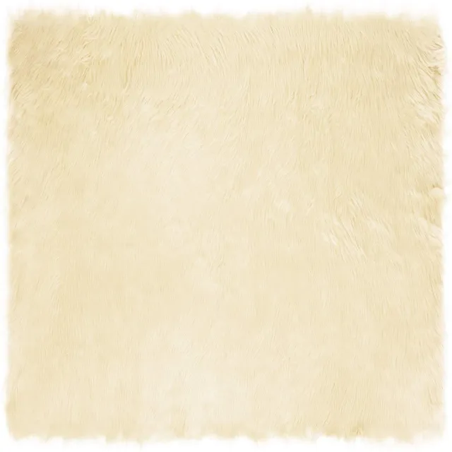 vidaXL Tapijt - van - imitatie - schapenvacht - TAFALLA - Crèmekleurig - Polyester