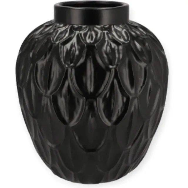 DK design Daan Kromhout - Vaas - Pot - Inga Boa - Keramiek - Zwart - 27x27x30