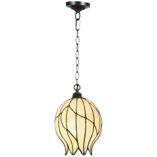 Coloured by Art Tiffany Hanglamp Nature Open aan Ketting - Art Deco Trade Zachtgeel