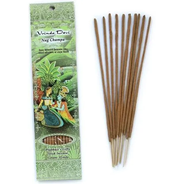 Prabhuji's Gifts Wierooksticks, handgerold, 'Vrinda Devi' met Nag Champa, 20 sticks