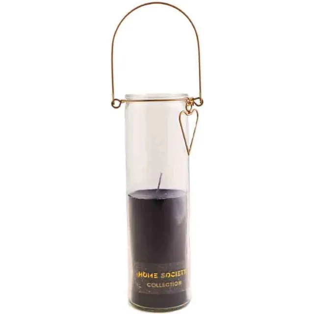 Home Society Candle Tube Frank - Zwart - 6,3 x 6,3 x 21 cm