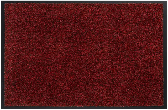 Hamat Express Red 120 x 180 cm - Wasbare Droogloopmat - Schoonloopmat Binnen - Polyester - Vinyl - 30°C Rood