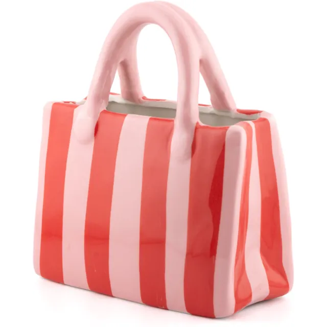 homebound by ky Aardewerk vaas Tas gestreept Roze