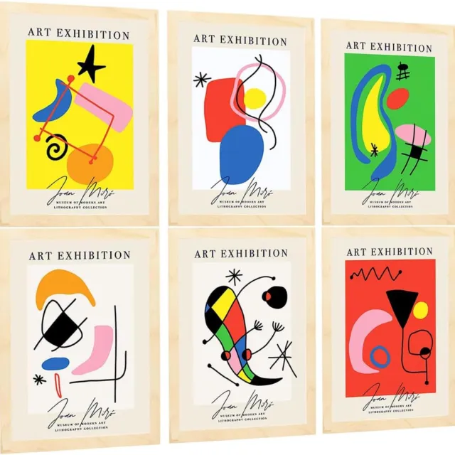 Nacnic Set van 6 A3 Kunstprints: Abstracte Decoratie