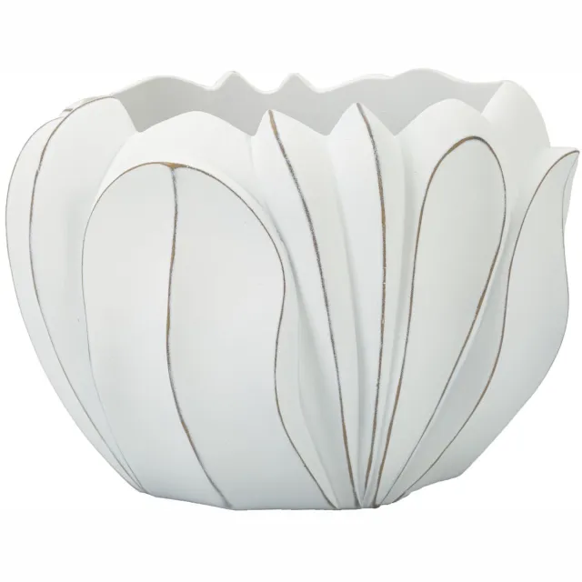 Mauro Ferretti Vaas Cachepot Gardy Ø 34,5×23,5 cm Wit Wash