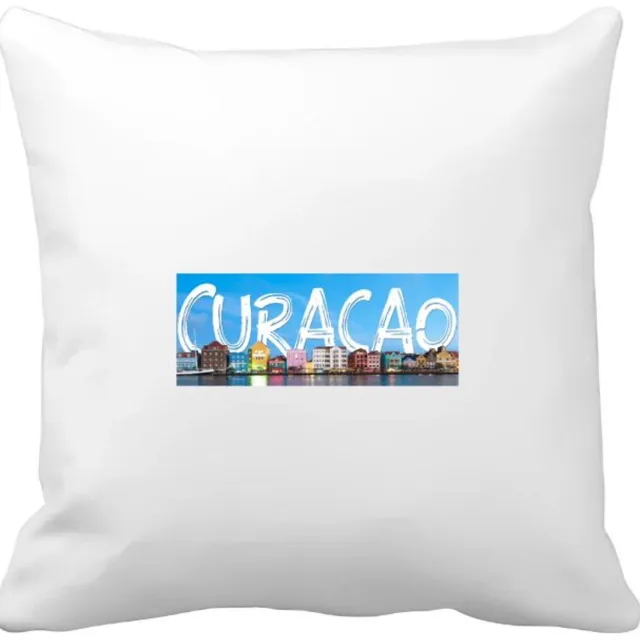 Akyol curacao Kussen hoes - Wereld - vakantieliefhebber - antillen - handelskade - 40 bij 40 cm Multicolor