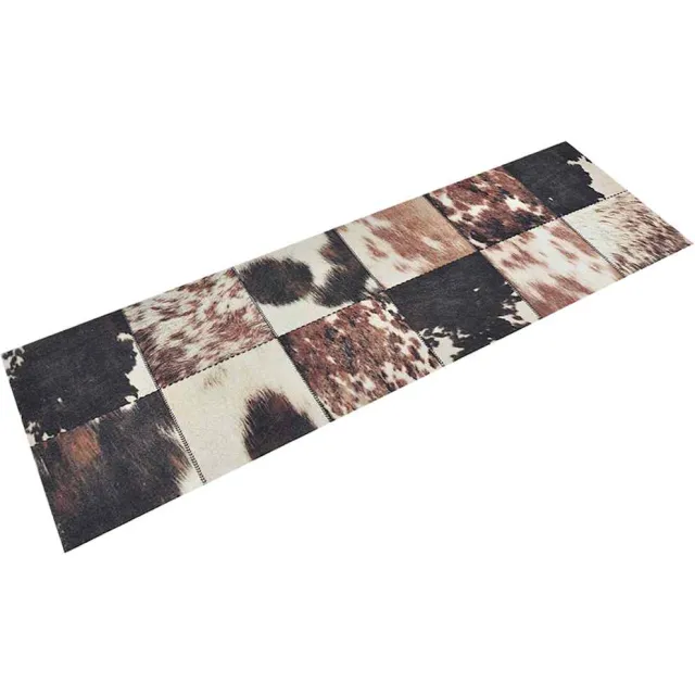 vidaXL Keukenmat wasbaar dierenhuidprint 60x180 cm fluweel meerkleurig