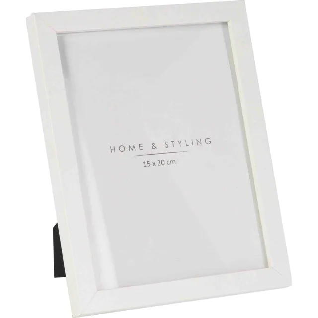 Home & Styling Fotolijstje - wit - kunststof - voor foto van 15x20cm