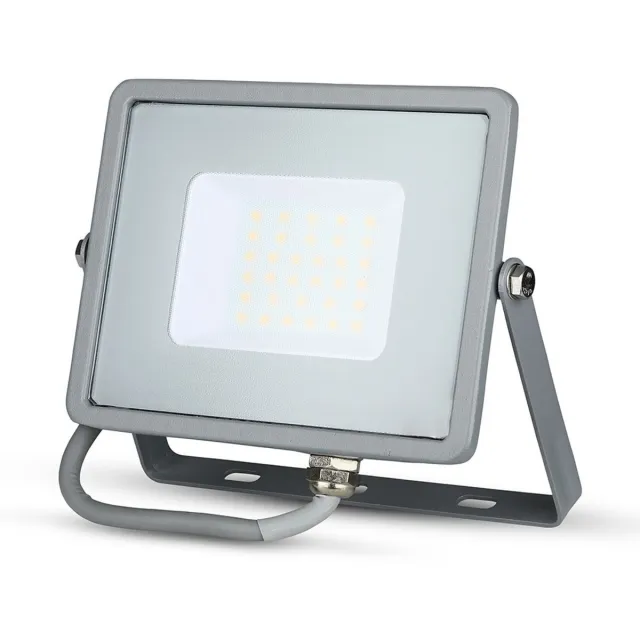 V-TAC VT-30-G LED Schijnwerper - Samsung - IP65 Waterdicht - Grijs - 30W - 2400 Lumen - 6400K