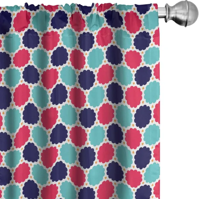 ABAKUHAUS Abstrakt Voorhangen – 2x75x175 cm – Microvezel Mehrfarbig