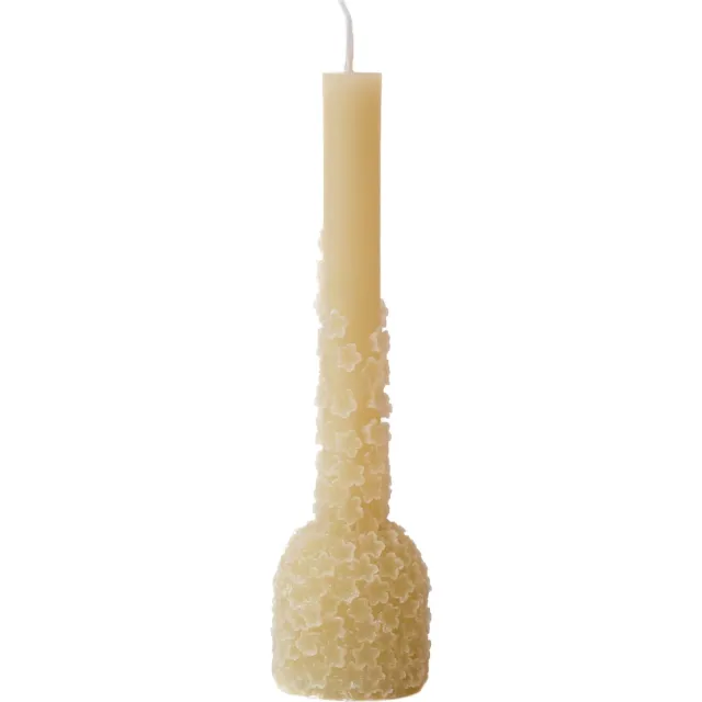 Rustik Lys Figuurkaars 'Bloom' (Pistache, 8 branduren) Geel