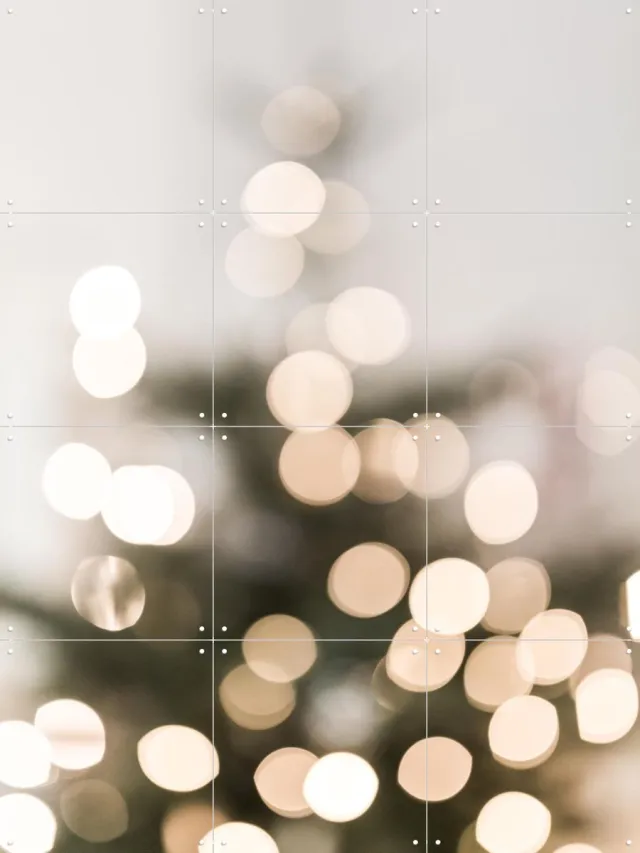 IXXI Christmas Lights 1, Mareike Böhmer - 60 x 80 cm - Grote wanddecoratie en posters - Fotografie, Abstract, Slaapkamer, Eetkamer, Woonkamer Wit
