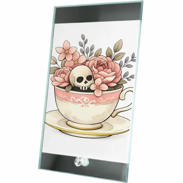 Mr Cadeautjes Glasframe 15 x 23 - design Een vrolijk botanisch contrast tussen iets zachts en iets on | cadeau Wit