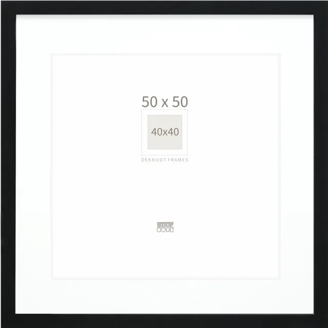 Deknudt Frames fotolijst - zwart met passe-partout - 40x40 / 50x50 cm