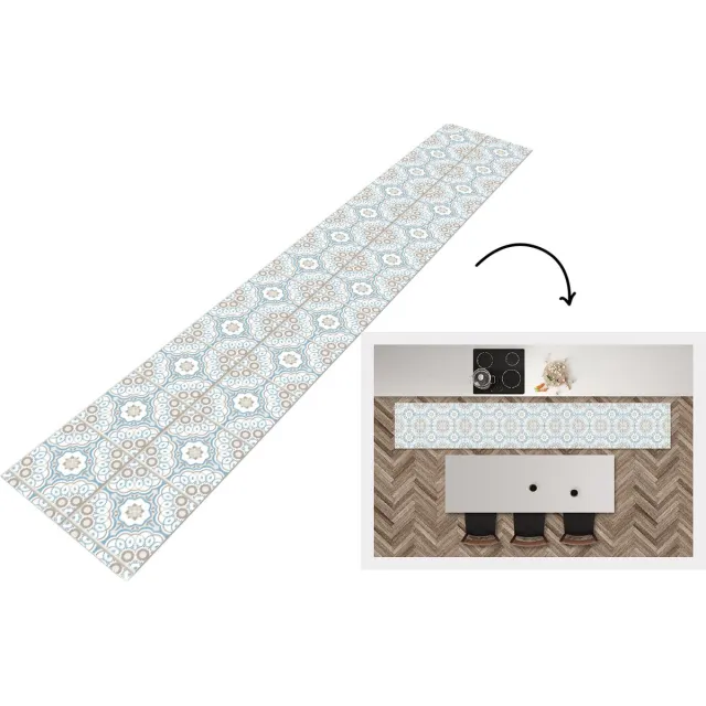 KitchenYeah Keukenloper - Keukenmat - Bloemen - Portugal - Design - Keuken vloerkleed Multicolor