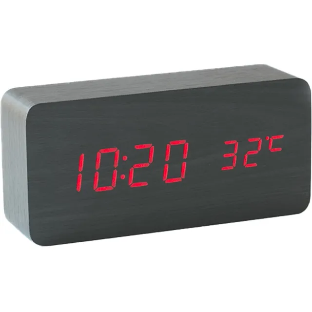 Inf Digitale LED-wekker Red