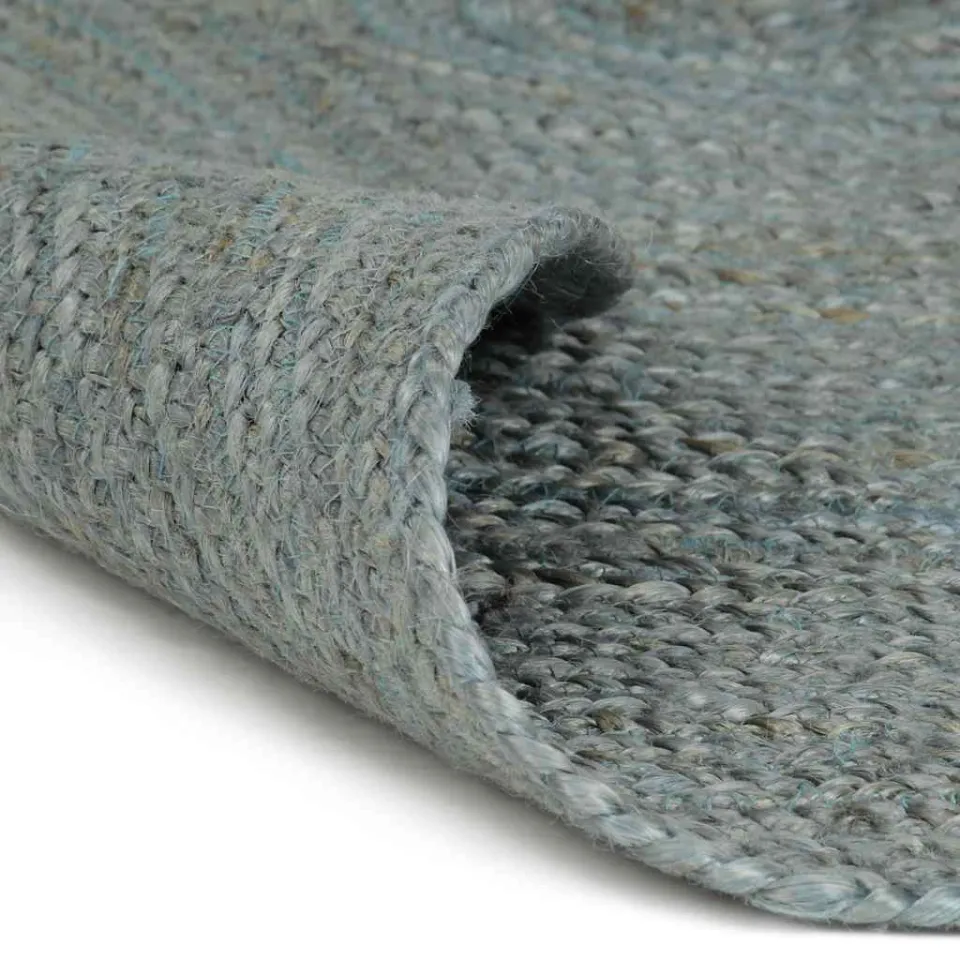 vidaXL Vloerkleed handgemaakt rond 150 cm jute olijfgroen, foto 2