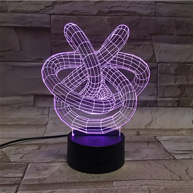 MC Living 3D Led Lamp Met Gravering - RGB 7 Kleuren - Illusie