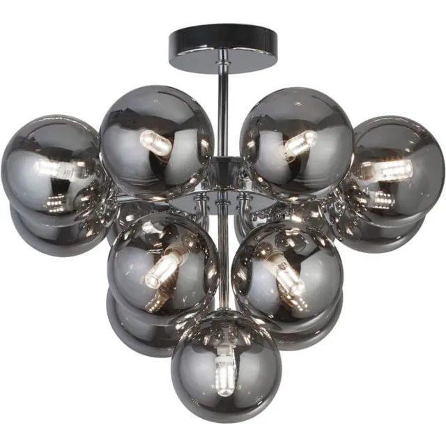 Searchlight Plafondlamp Glas Berry Globe - 52131-13SM Zwart