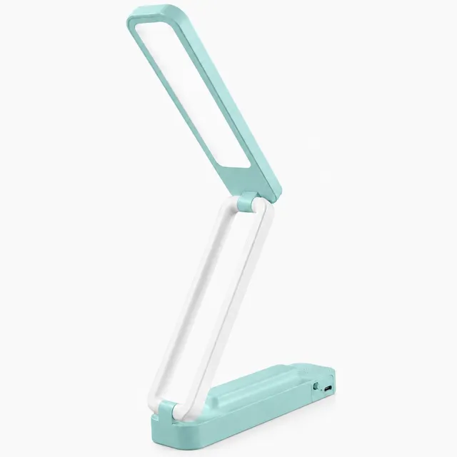 Nosheir Bureaulamp - Opvouwbaar - Oplaadbaar via USB - 3 Kleurtemperaturen - Oogvriendelijk - voor Thuis en Kantoor - Blauw