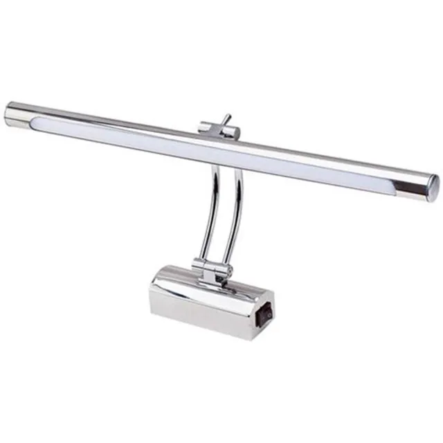 BES LED LED Spiegelverlichting - Schilderijverlichting - Akna - Rond 8W - Glans Chroom Aluminium - Verstelbaar