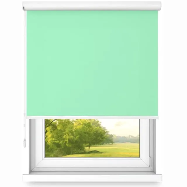 Fart Produkt time4blinds Vrijhangend Rolgordijn in Aluminium Cassette – Keukenzonwering voor Ramen – Slaapkamerjaloezieën voor Ramen – Rolluiken voor Ramen voor Binnen – 1700x1400mm – Pistache – Linkszijdig Pistache - Links