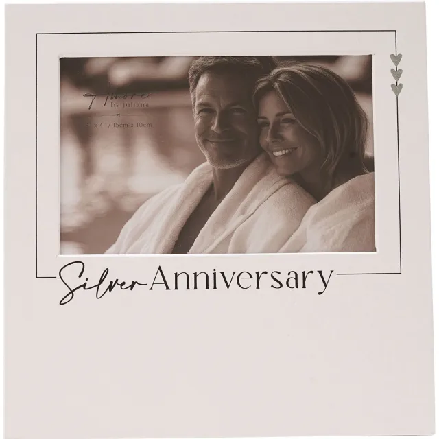 Amore by Juliana fotolijst 25 jaar getrouwd silver anniversary frame Wit