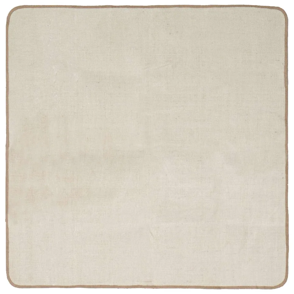 vidaXL Gebied Tapijt Licht Bruin 160 x 160 cm Jute