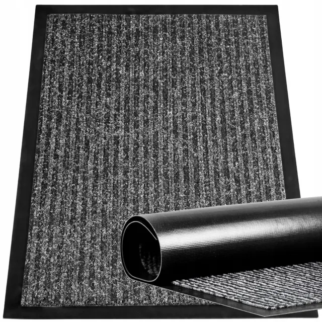 Krystynka Perfect Home Grote Rubberen Deurmat 80x120cm - Vuil- en Waterbestendig Grijs