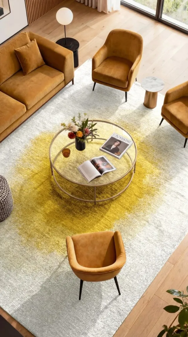 Louis de Poortere Wasbaar Binnen & Buiten Vloerkleed - 140 x 200 cm - Louis De Poortere Drop Gold Moss - Laagpolig Tapijt - Gerecycled PET - Made in Belgium - Circulair Goud