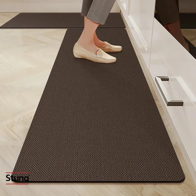 Stunq Keukenmat Antislip Waterdicht TPE Schuimkleed Donkerbruin Anti-vermoeidheid