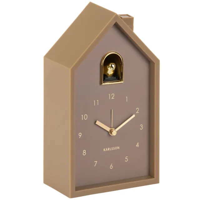 Karlsson Modern Cuckoo wekker bruin