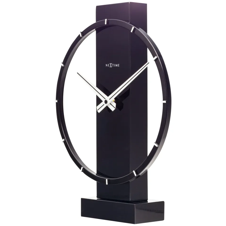 NeXtime Tafel / Wandklok - 34 x 27 cm - Hout/Staal - 'Carl Small', foto 5