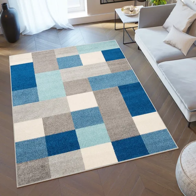 Tapiso Lazur Vloerkleed Grijs Blauw Modern Woonkamer Tapijt Maat- 200x250 Blauw Grijs