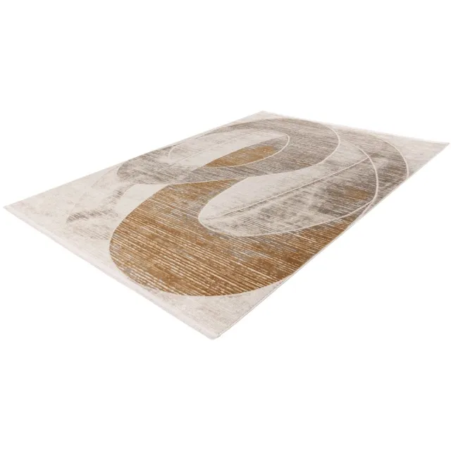 Batucci Vloerkleed - Laagpolig - Modern Tapijt - Zilver Goud - Hotel-chique Stijl - Duurzaam en Comfortabel