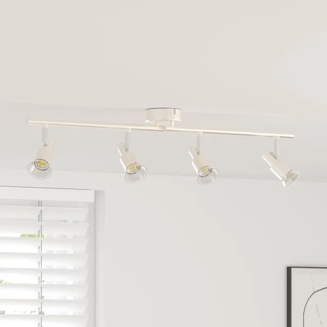 vidaXL Plafondspot met schijnwerpers Nikkel 70 x 9 x 12,5 cm Staal