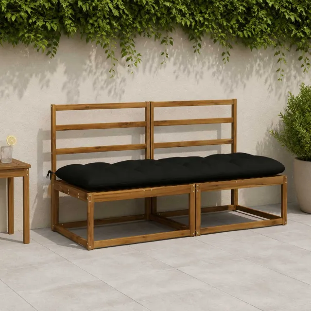 vidaXL Bankkussen VIANEN 100% Polyester Zwart 180 x 60 x 12 cm