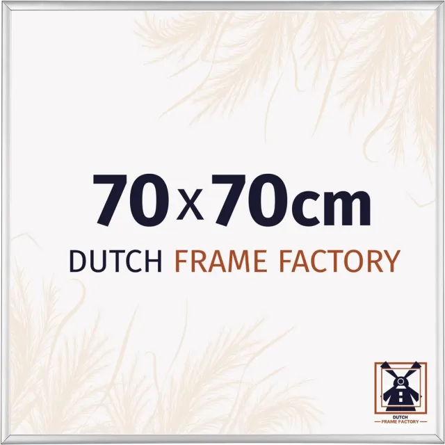 Dutch Frame Factory Fotolijst 70x70 cm - Aluminium - Zilver Hoogglans - Kampen