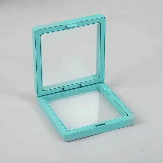 Ancient Wisdom Small 3D Floating Frame Display 7x7cm - Teal