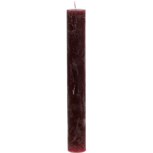 Viana Taper kaarsen effen bordeauxrood 34mm x 240mm 4st, 4 Stück