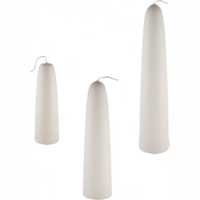 Smulders Deco Ivoor dompelkaars / Tonkkaars 400/80 (200 uur) met pengat