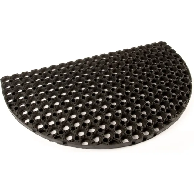 Rubbermagazijn Deurmat - 75x45cm - Rubber ringmat - Dikte 2,2 cm Zwart