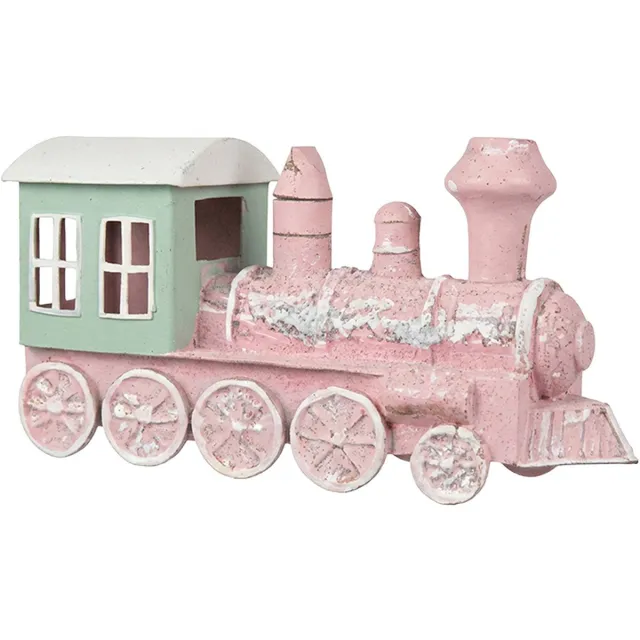 Clayre & Eef Kersthanger Trein Roze Kunststof
